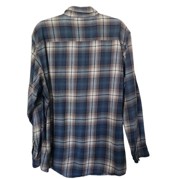 Hobbs Creek Mens Blue Plaid Shirt Button Front Long Sleeve Size XL - Picture 2 of 7